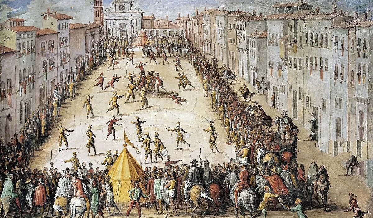 Велик век 14. Кальчо Флорентийский футбол 16 век. Флорентийский кальчо в средневековье. Итальянскую игру XIV века «кальчо». Игра кальчо в Италии.