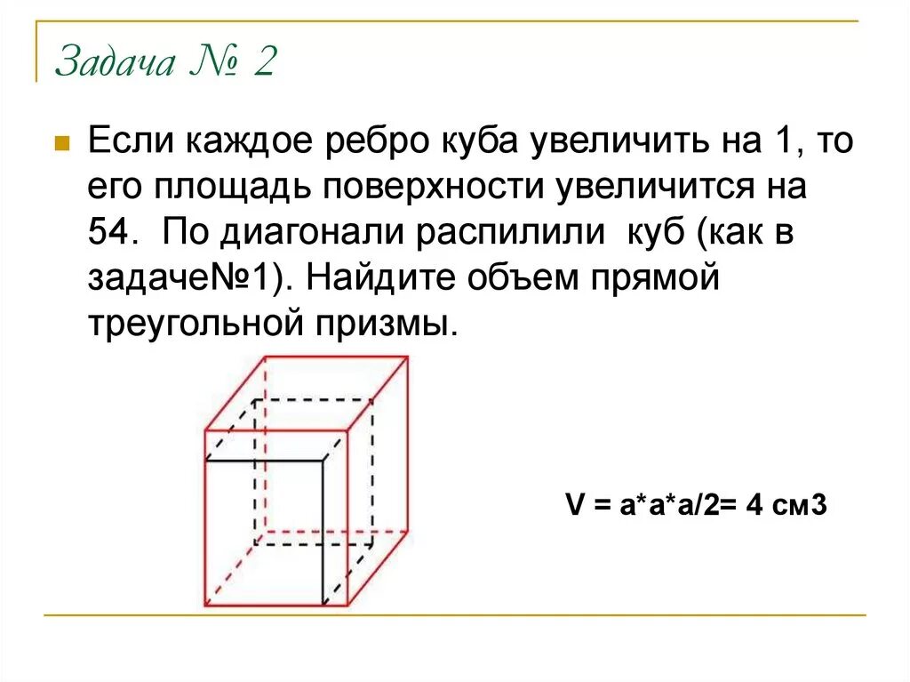 Объем куба зависит от его ребра