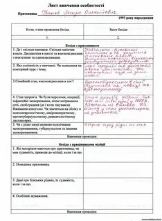 Как заполнить анкету для военкомата родителям образец