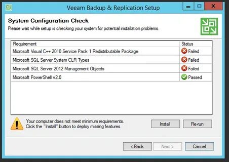 Backup failed