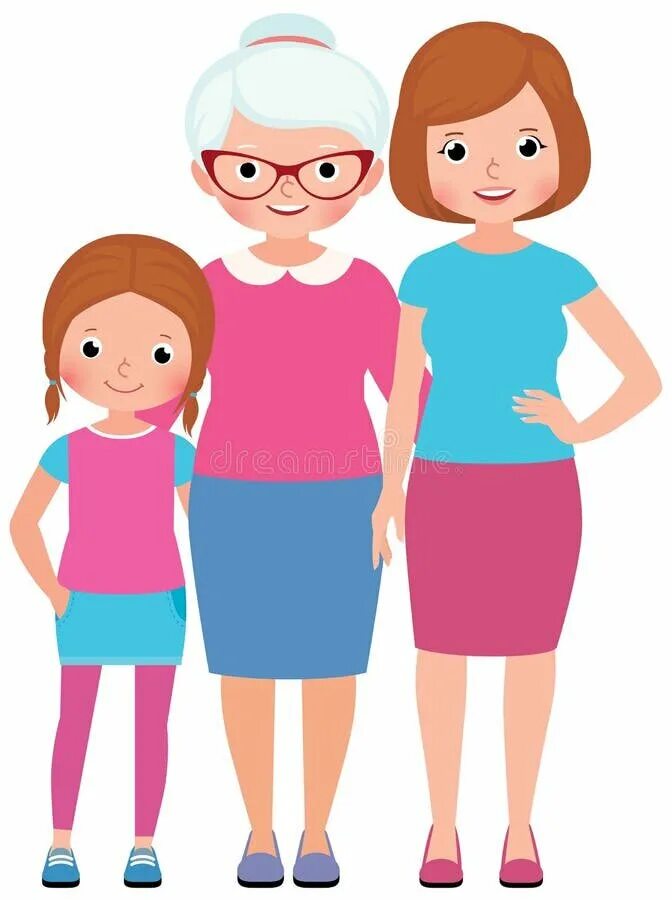 Тетя мамина сестра. Ребенок-девочка-женщина-бабушка. Три поколения женщин рисунок. Мама бабушка и я. Старушка женщина девушка девочка.