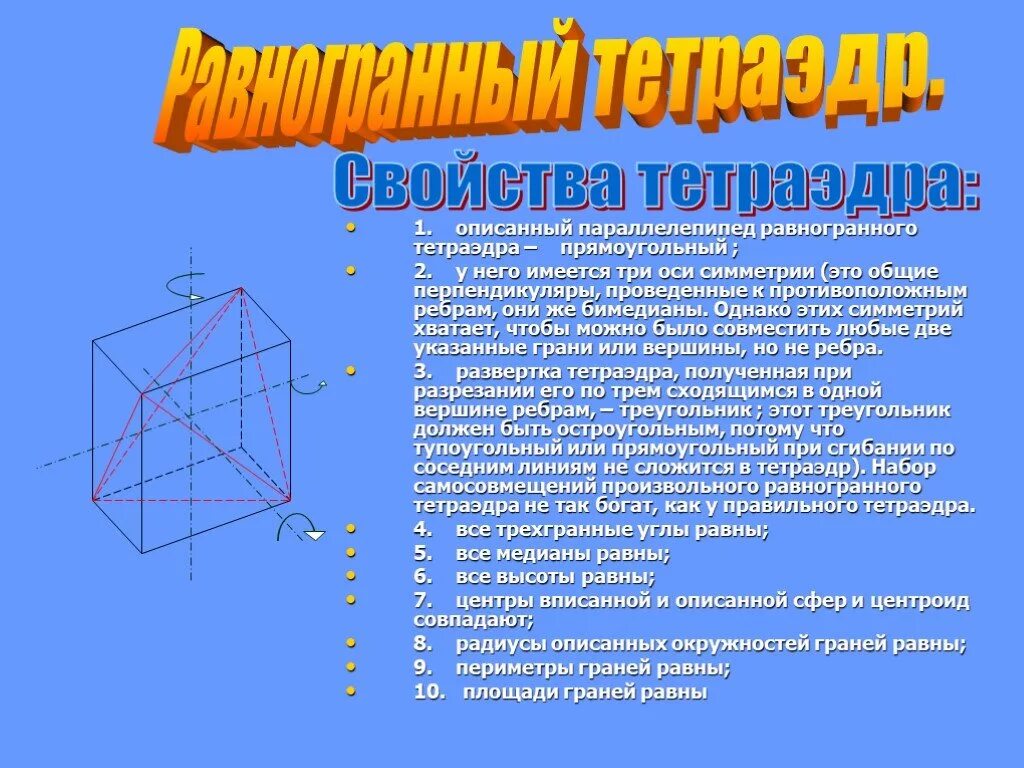 Ось симметрии параллелепипеда