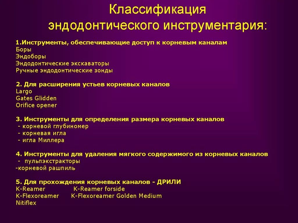 Функции использования инструмента. Эндодонтия инструменты классификация. Классификация инструментов для обработки корневых каналов.. Машинные инструменты в эндодонтии классификация. Классификация ISO эндодонтия.