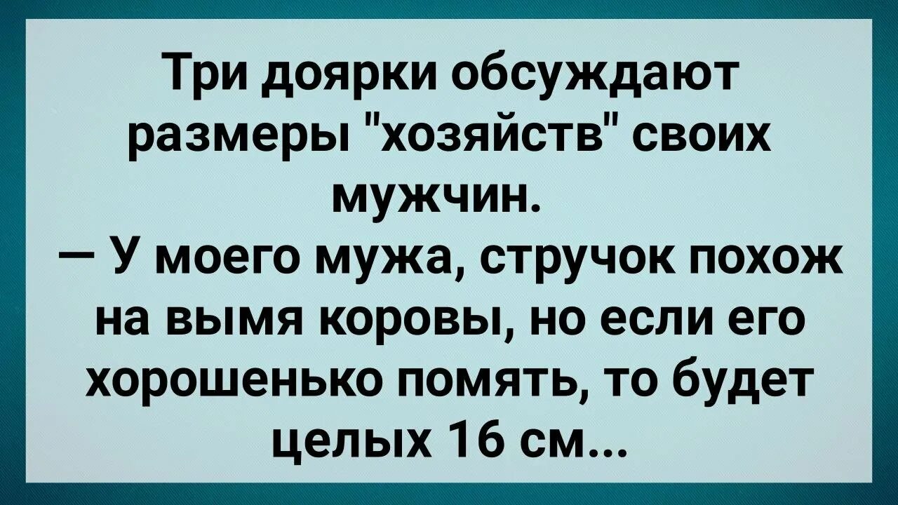 Обсуждаем размеры. Международный мужской день анекдот.