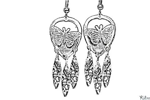 Серьги рисунок