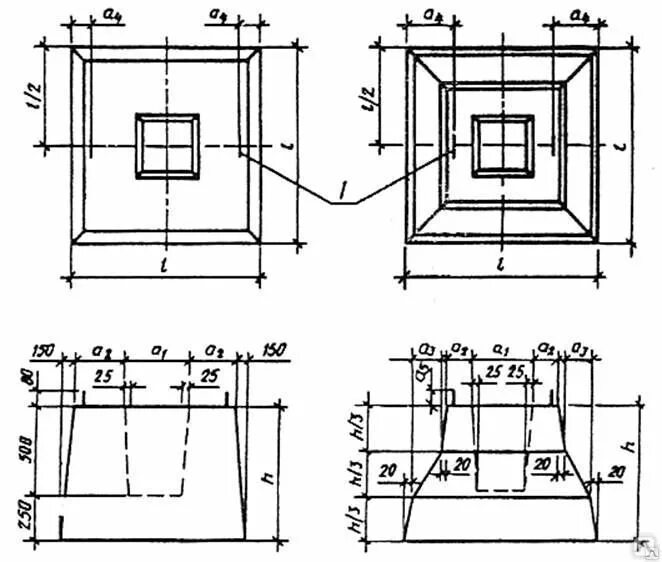 Фундаменты стаканного типа 2ф 12.9-1. Фундамент стаканного типа под колонны 400х400 армирование. Фундамент ф12.7.5 чертеж. Фундамент под колонну 1ф-18.9-2.