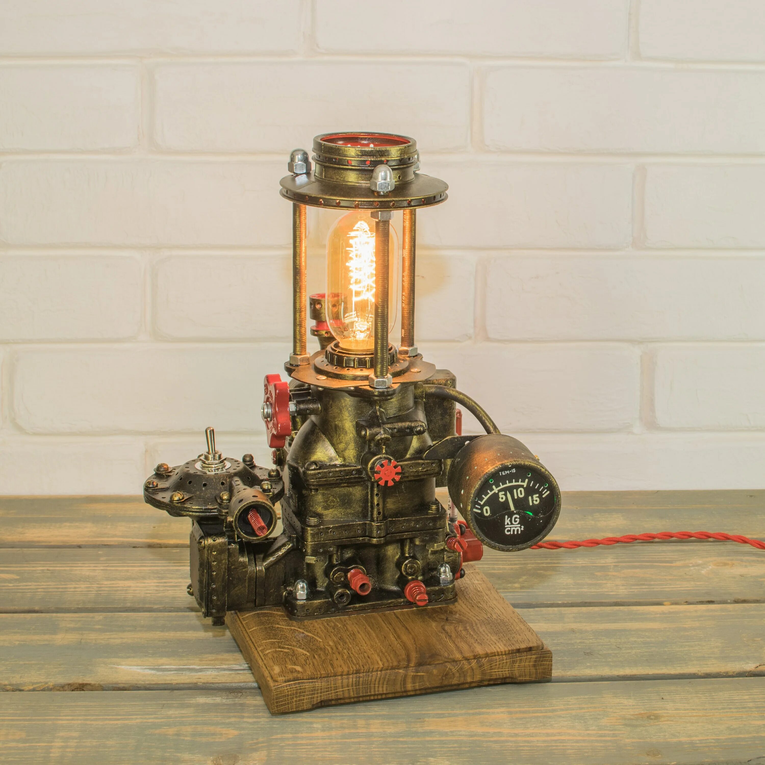 Steampunk Lamp Edison Lamp. Стимпанк лампа. Стимпанк светильник изкабюратора.