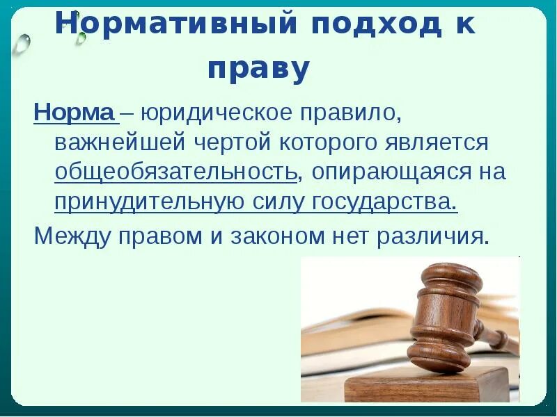 Нормативный подход к праву. Нормативный подход ку праву. Нормативный и естественный подход к праву.