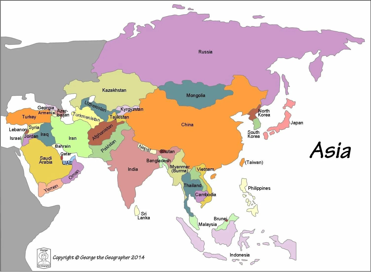 Карт азии. Asia страны. карта всех азиатских стран. страны азии. карта азии с названиями стран.
