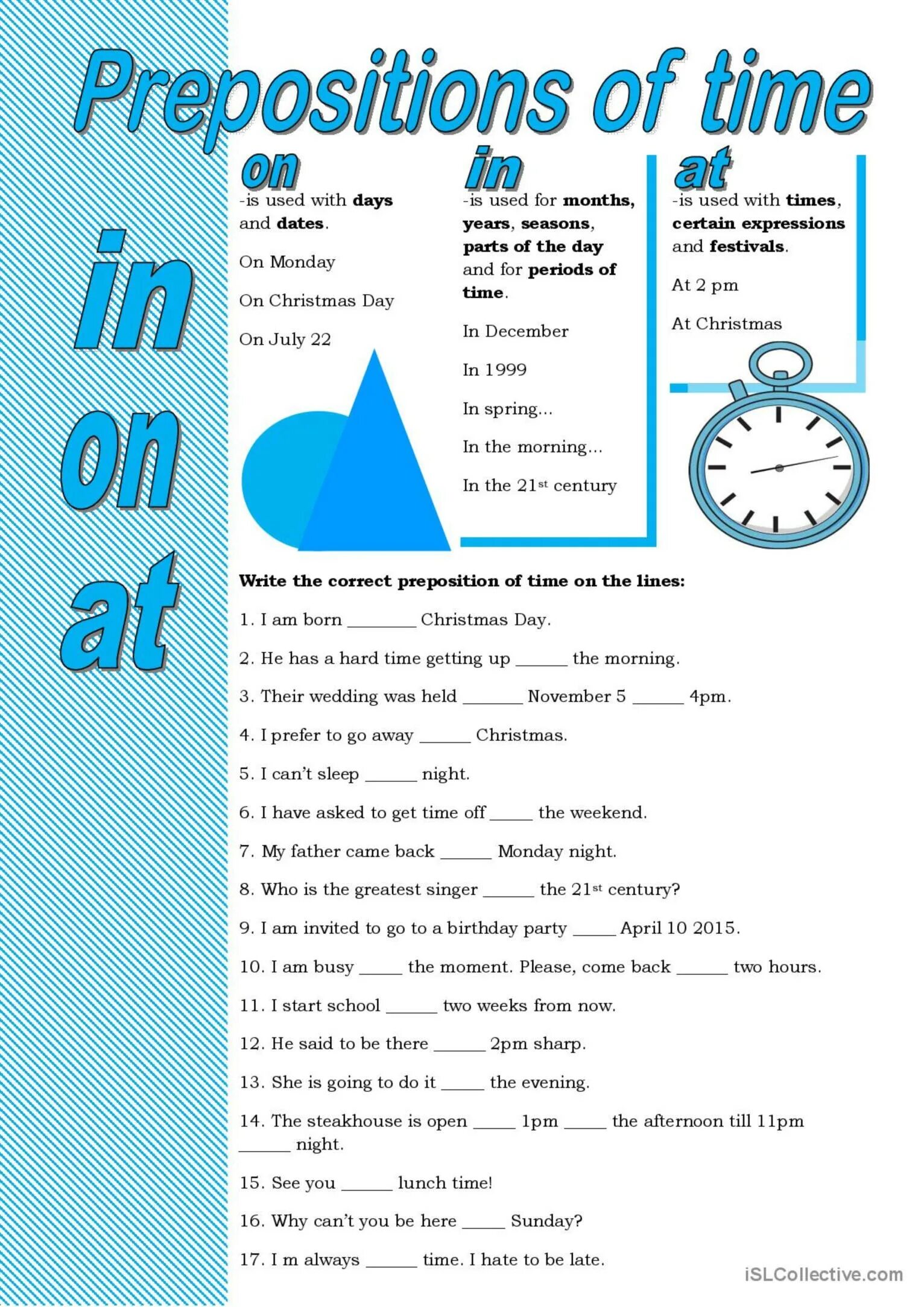 In on at в английском языке Worksheets. Предлоги в английском языке. Предлоги in on at. Prepositions of time в английском языке.