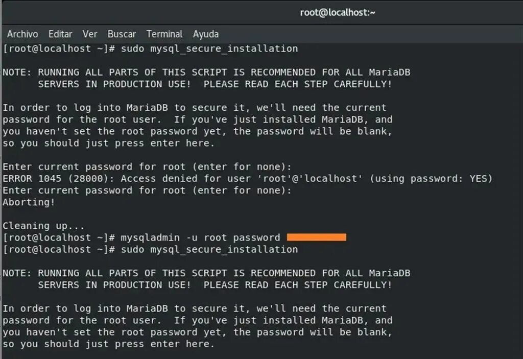 Localhost using password no