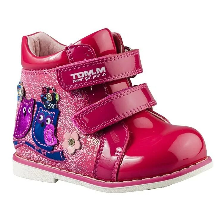 Том м рф. Tom.m детская обувь. Ботинки для девочки Tom.m розовые. Ботинки малодетские малиновый. Ботинки детские Tom. M С совами.
