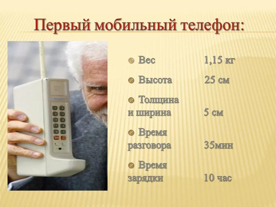 1 Сотовый телефон. Вес телефона. Первый мобильный телефон. Первый мобильный телефон в мире.