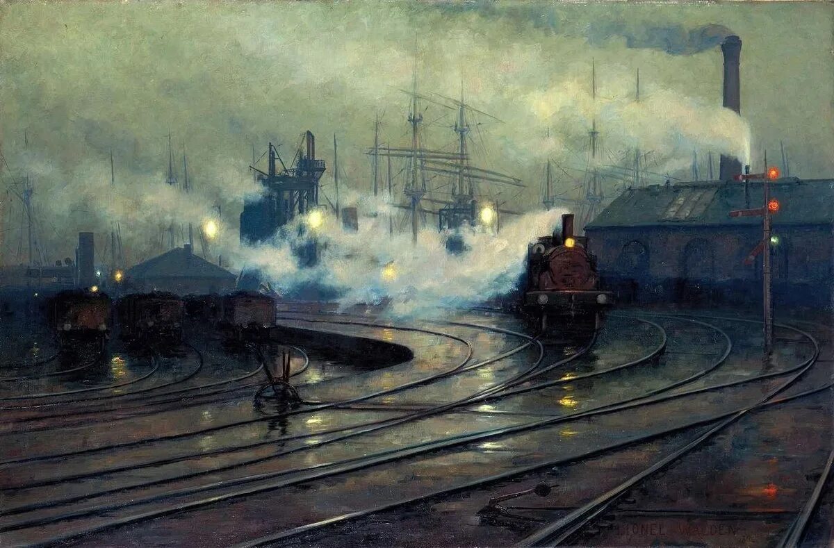Железная дорога 20 века. Лайонел Уолден. Лайонел Уолден (1861-1933). Картина железная дорога 20век. Вальден Лайонель картины.