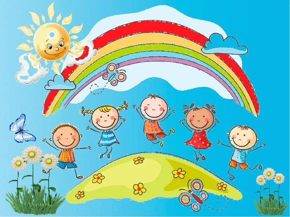Отдыхаем неделю учимся. Радужное лето пришкольный лагерь. Лето рисунок для детей. Радуга для детей. Радуга картинка для детей.