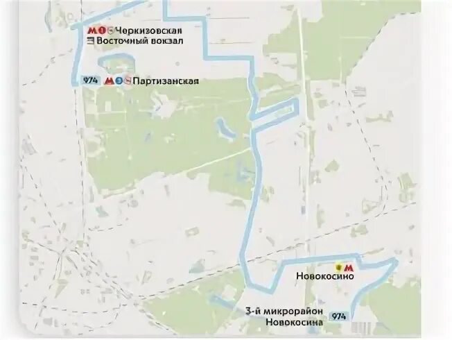 Автобус 974 маршрут