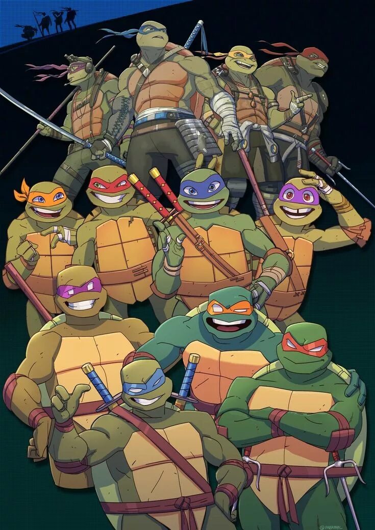 Черепашки ниндзя TMNT 2012. Черепашки ниндзя 1987 2003 2012. Tmnt art