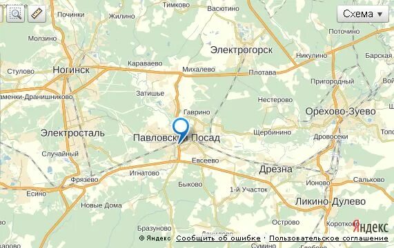 Павловский посад городок расписание