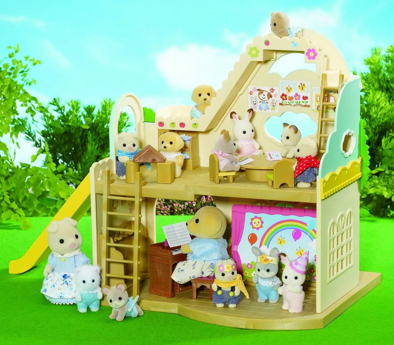 Sylvanian families rainbow nursery. Детский сад families. Сильвания фэмили домик детский сад. Детский сад для сильвани фэмилис. Детский сад families.