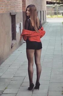 Pantyhose Outfits, Nylons And Pantyhose, Shorts With Tights, Black Tights, ...