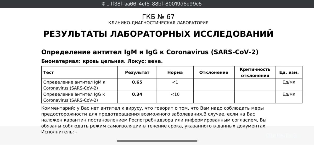 Антитела хороший результат