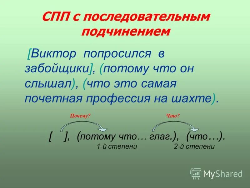 Слова сложноподчиненного предложения. Сложноподчинённое предложение. Слжноподчиннное предл. СПП С последовательным подчинением. Псложноподченененное предл.