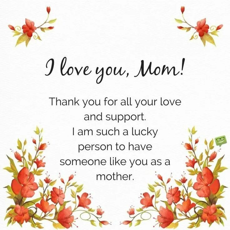 Thank you mom. Thank you my Dear mother. Thanks for mom. Thank mother