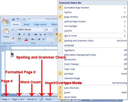 Page position. Элементы строки состояния в Word. Статус бар. Статус бар ворд. Строка состояния в Ворде 2010.