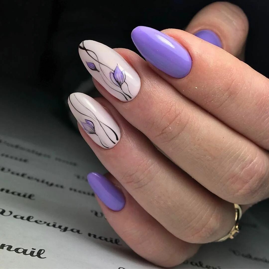 45 Purple Nail Art Designs Art and Design Purple nail designs, Purple nail art, 