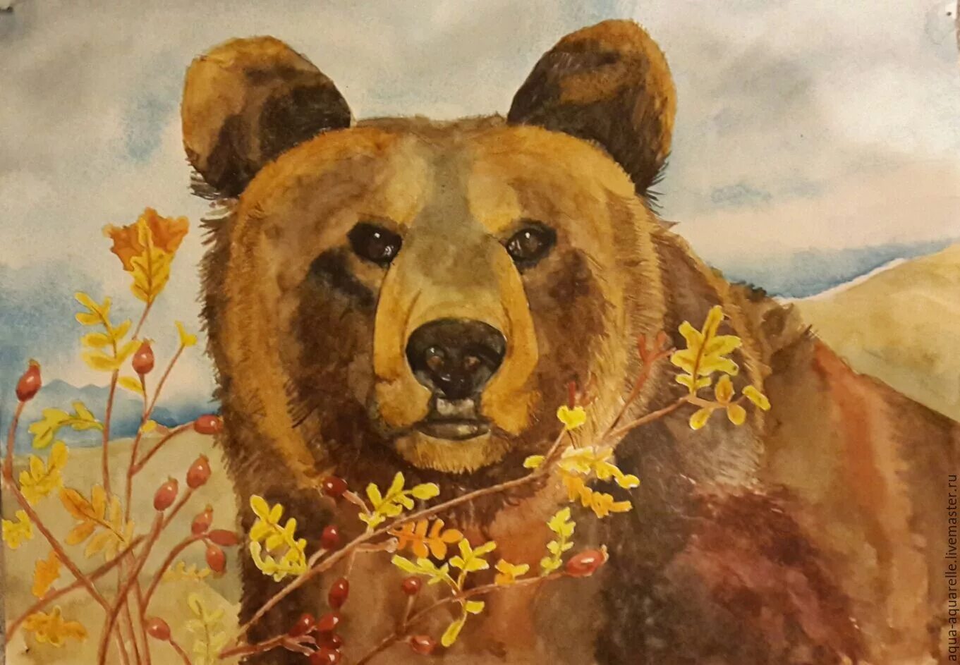 Картина медведь. День медведя. Бурый медведь живопись. Медведь иллюстрация.