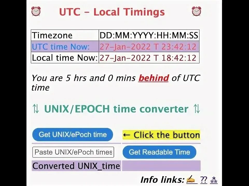 Конвертер времени unix. Конвертер времени unix