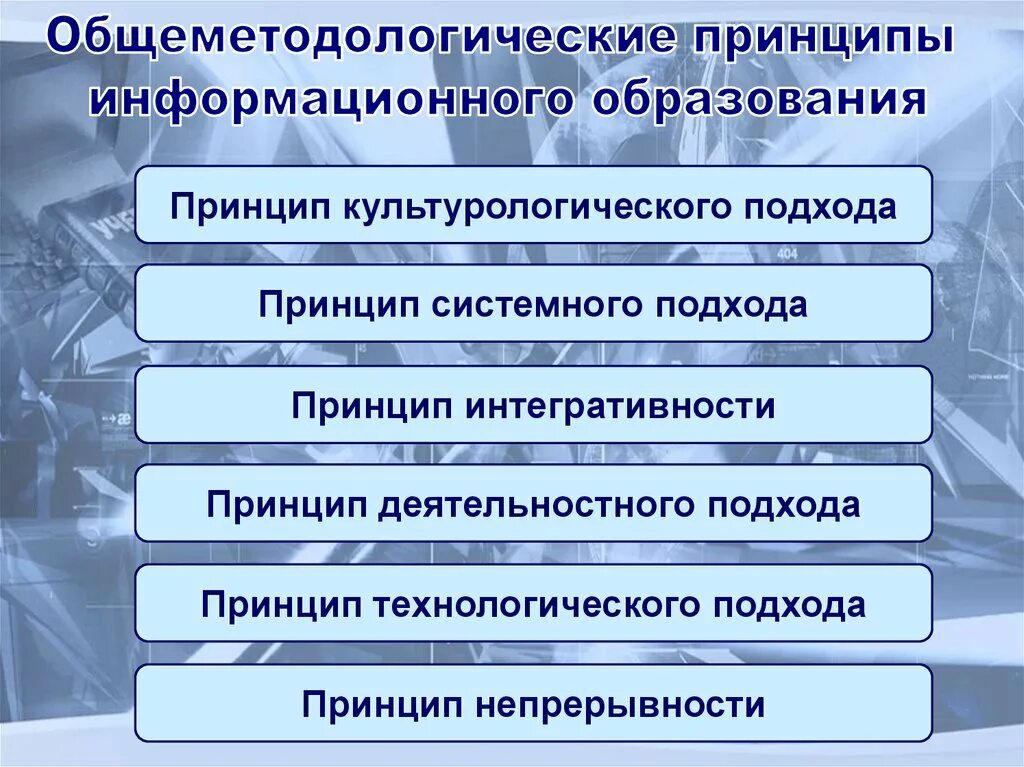 Непрерывное информационное образование. Информационная сфера институты. Принципы информационного обучения. Принципы культурологического подхода. Принципы информационного подхода.