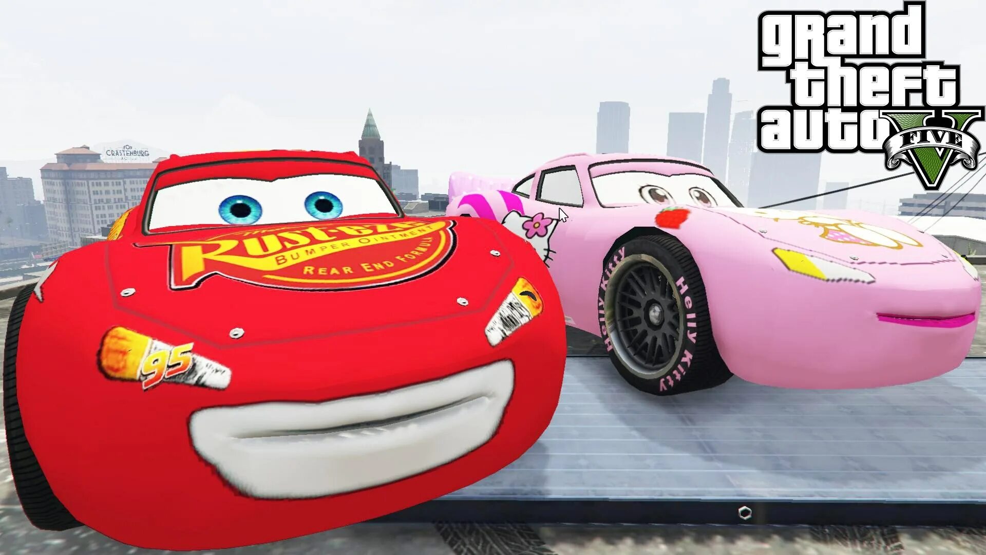 Включи 5 маквинов. Маккуин кчау. Молния Маккуин кчау. Lightning MCQUEEN GTA 5. Маккуин кчау Мем.