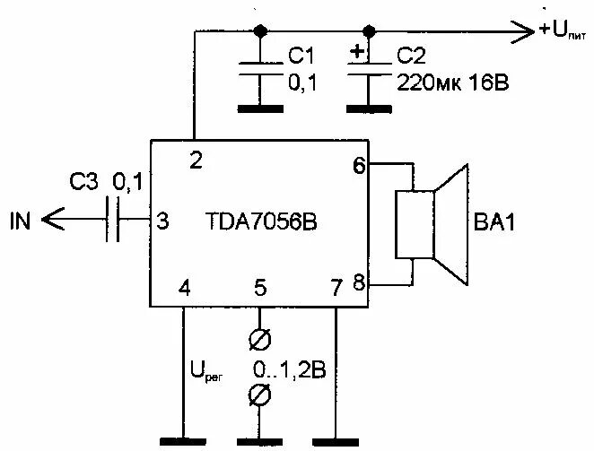 Унч на тда. Микросхема УНЧ TDA 7056b. Tda7056 усилитель. Усилитель на tda7056b. Усилитель звука на микросхеме tda7056.