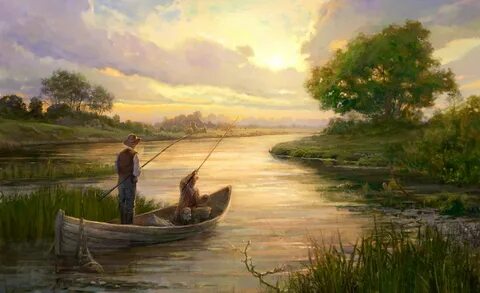 Картины художников о рыбалке