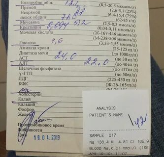 Как пишется белок в анализе