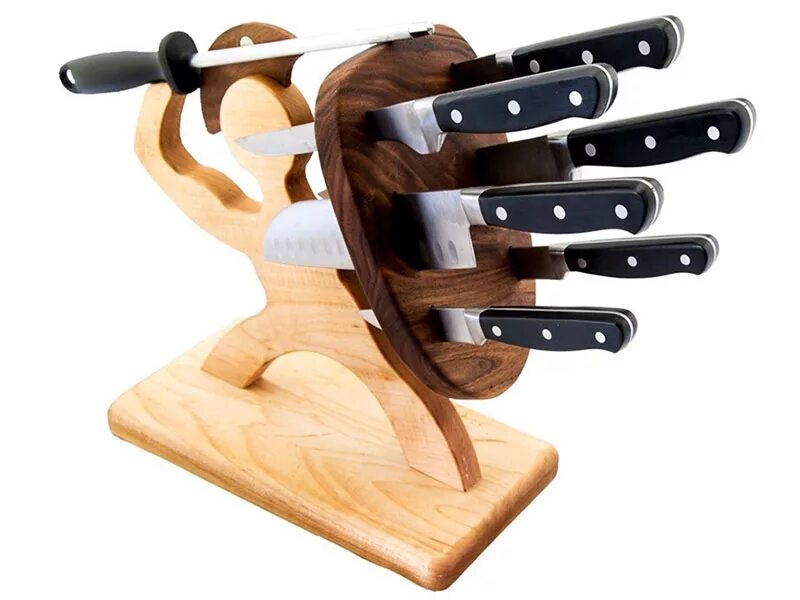 Деревянные кухонные ножи. Блок-подставка для ножей Borner 170568 под 5 ножей пружина. Подставка под ножей книф. Подставка для ножей Zollinger. Подставка для ножей деревянная.