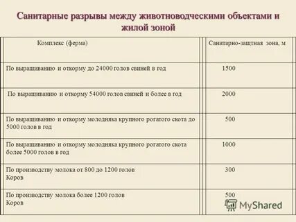 Санитарные зоны нормы