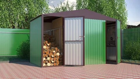 Сарай из металлопрофиля