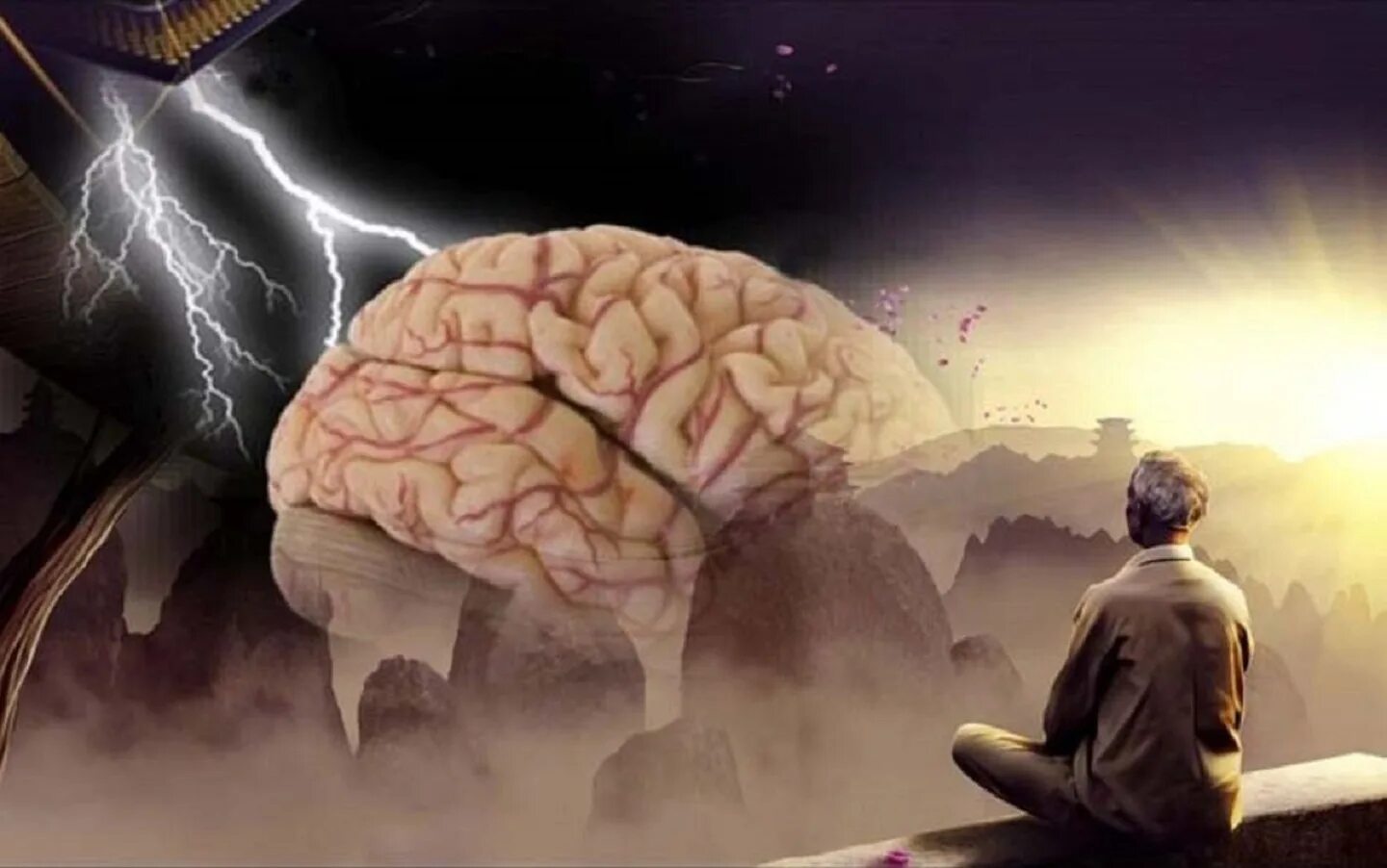 Человек который создал создает что либо. Мысли в голове. "Мозг и внутренний мир".