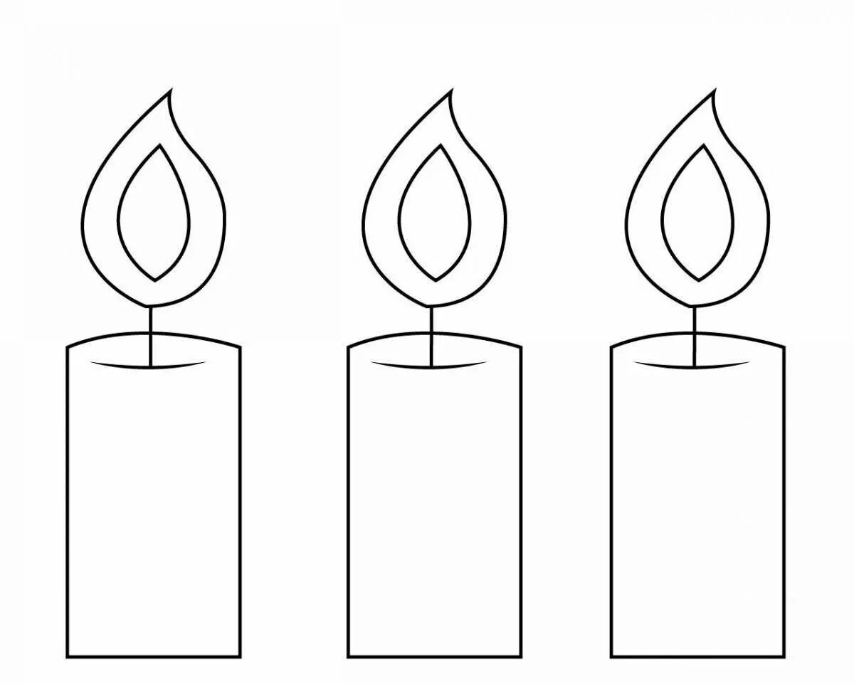 Свечки вырезать. Свеча трафарет для вырезания. Новогодние силуэты на окна. Свеча трафарет. Раскраска свечка для детей.
