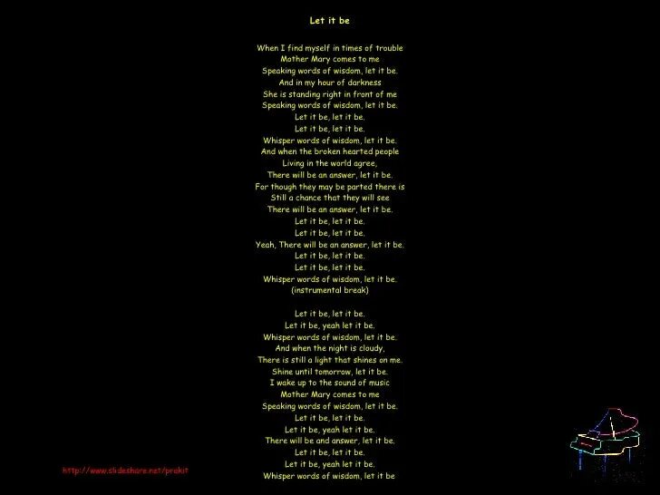 Песня лет ит би. Let it be текст. Let it be the Beatles текст. Битлз Let it be текст. Текст песни лет ИТ би.