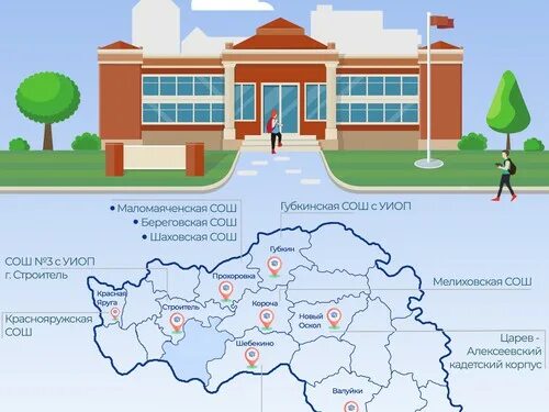 Работа школ в белгороде. Школы белгорода на карте.