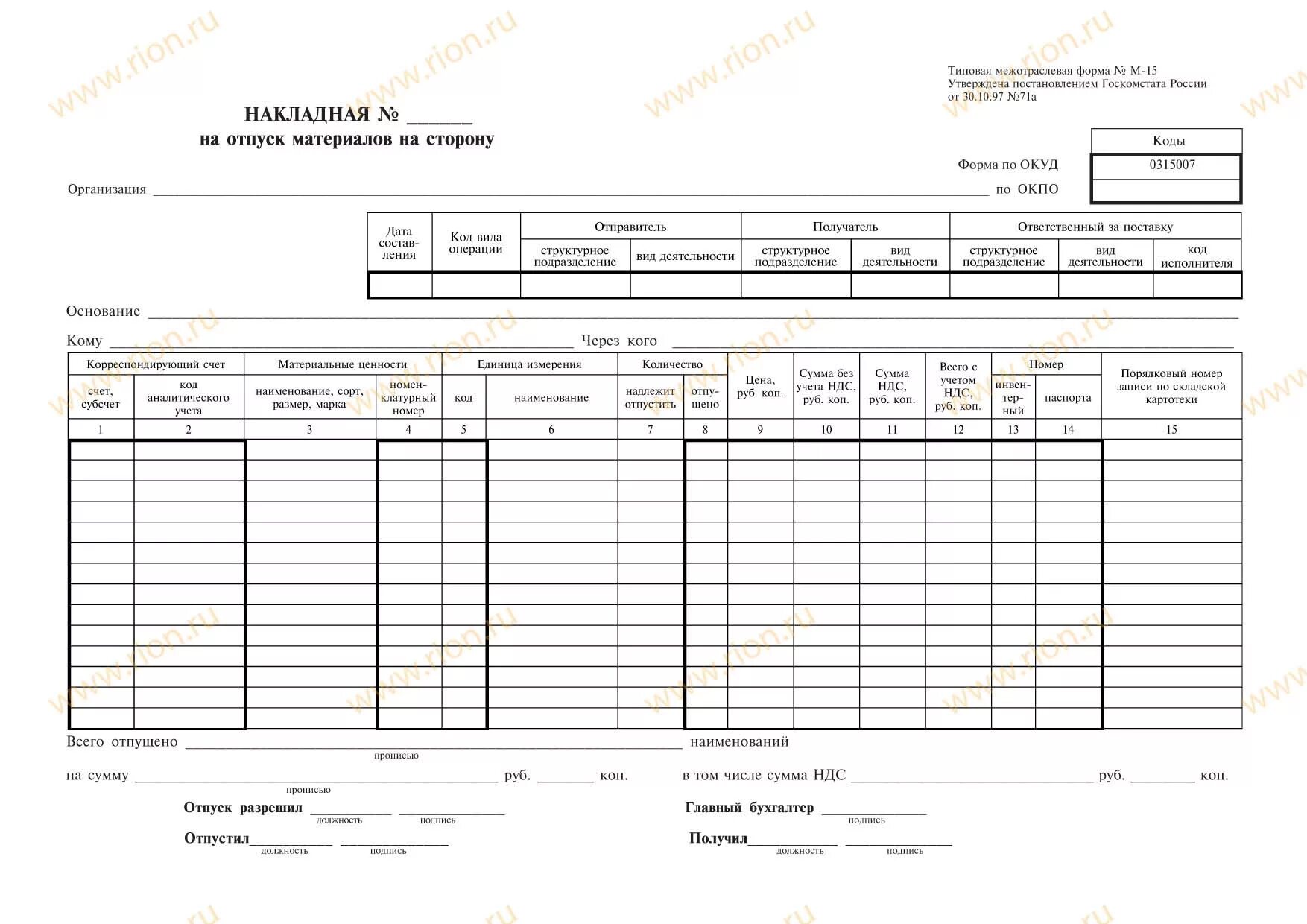 Форма м 15 образец. Форма м15 накладная на отпуск материалов. Форма накладной м-15 образец. Накладная на отпуск материалов на сторону. Накладная 2 на отпуск материалов на сторону.