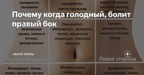 Почему когда голодный, болит правый бок Хватит жрать! Дзен