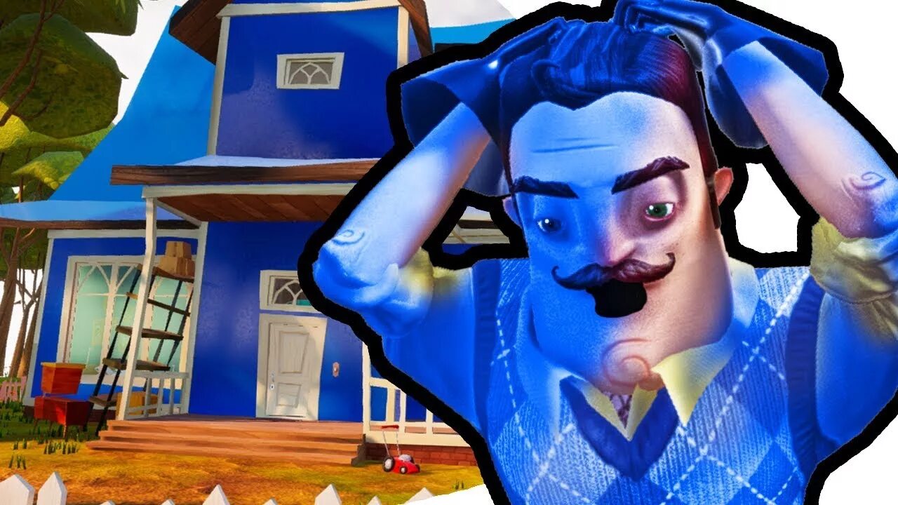 Hello Neighbor дом. Привет сосед синий. Голубой дом из игры hello Neighbor.