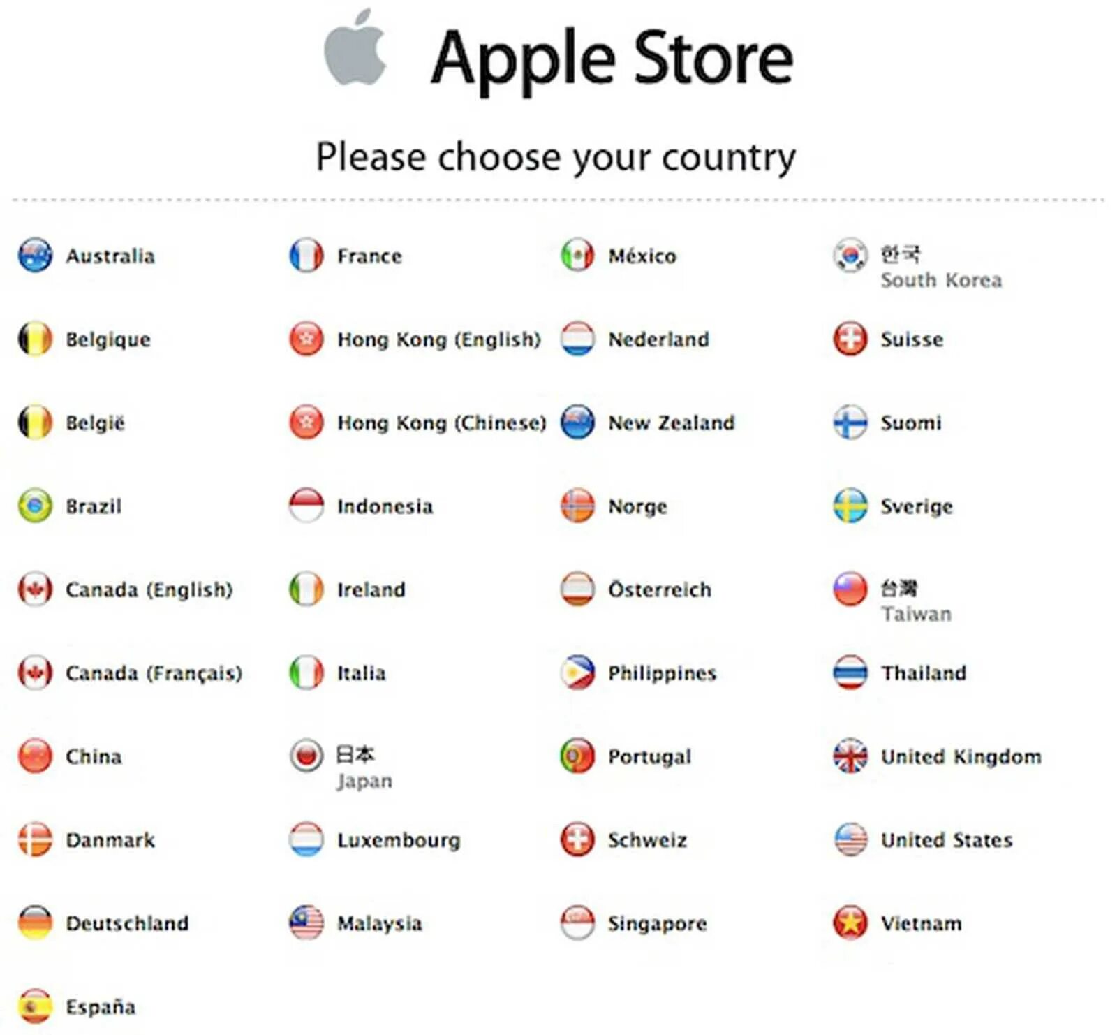 Choose your country. Филиалы компании Apple. Дочерние компании Apple. Компании принадлежащие Apple. Список магазинов Apple.