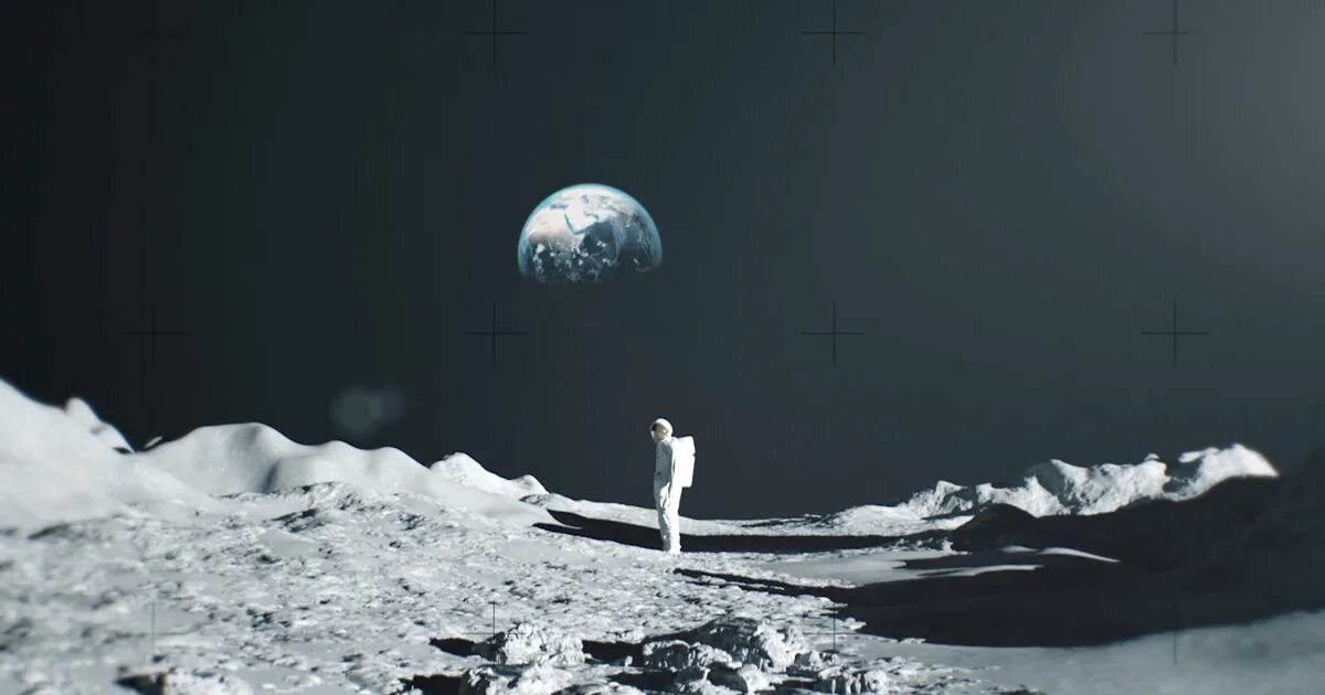 Man lands on the moon