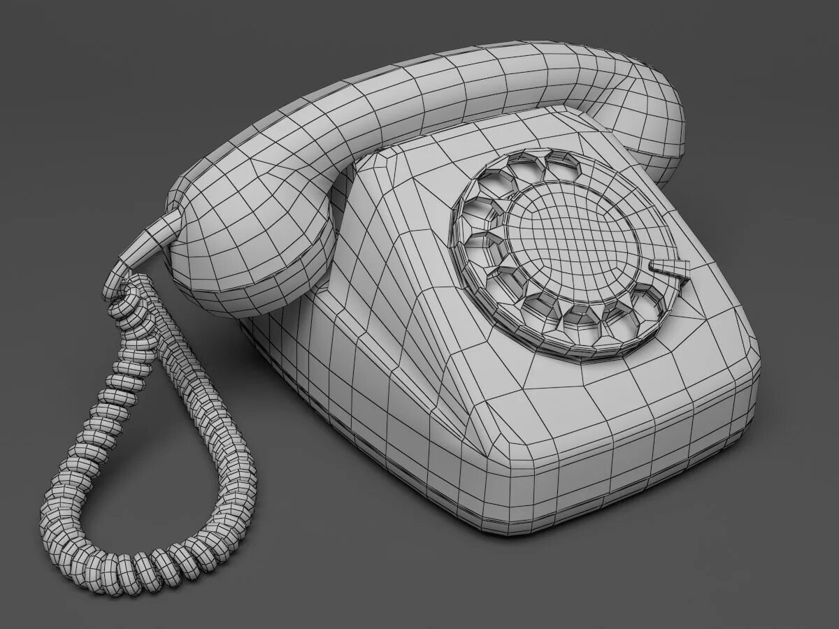 Телефон FETAP 611. Telephone 3ds Max. Моделирование телефона. Телефонная трубка 3д модель.