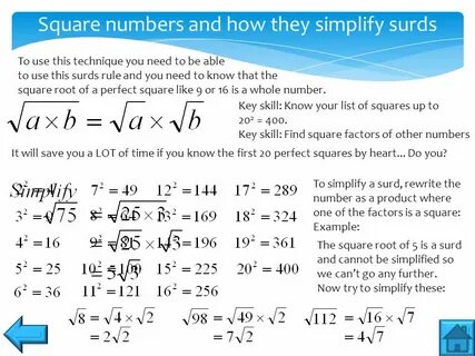 Square numbers